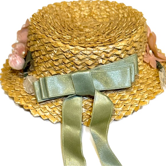 VTG AVON COUNTRY BONNET POMANDER FARMHOUSE FRAGR 6.25” CLOSET SACHET STRAW HAT - Picture 5 of 6